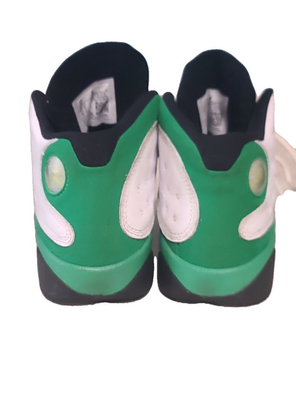 Jordan 13 Retro "Lucky Green" Sneakers Size 3 Youth White EUC - Picture 5 of 8